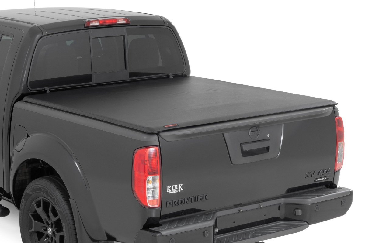 Nissan Frontier Soft Roll Up Bed Cover - Rough Country - Matte Black - '05-'21
